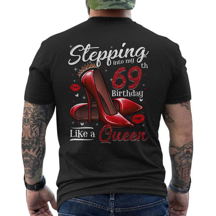 High Heels Stepping Into My 69Th Birthday 69 And Fabulous Men's T-shirt Back Print