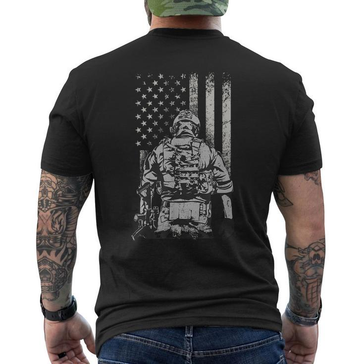 Home Of The Free Because Of The Brave  Mens Back Print T-shirt