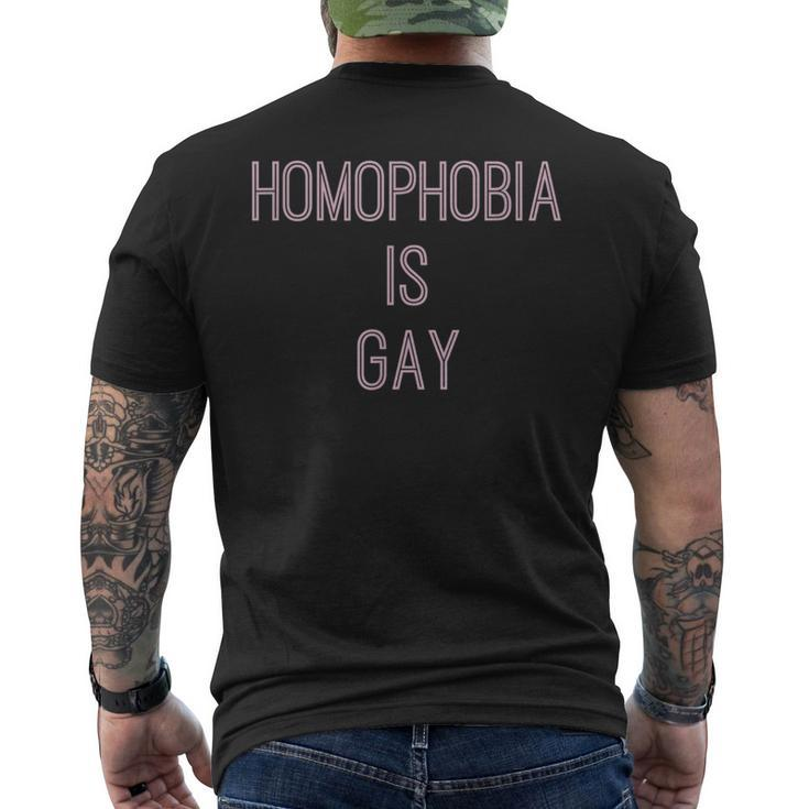 Homophobia Is Gay Equality Quote Men's T-shirt Back Print