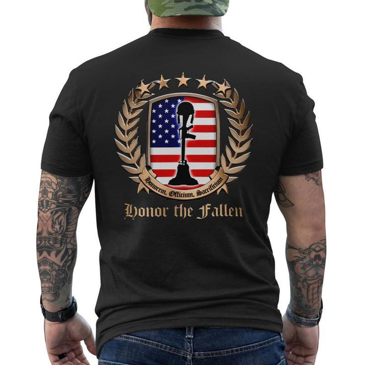 Honor The Fallen Thank The Living Veterans Day 277 Mens Back Print T-shirt