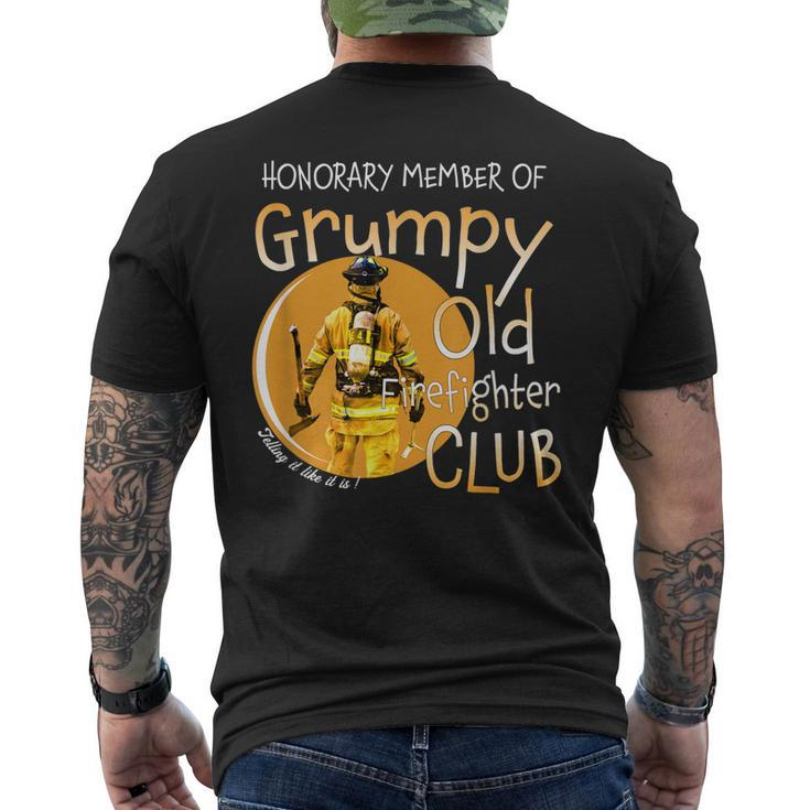 Honorary Member Of Grumpy Old Firefighter Club Fireman Men's Back Print T-shirt