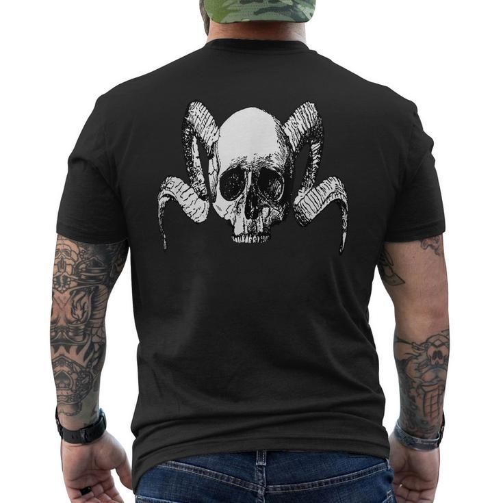 Horned Skull Men's T-shirt Back Print
