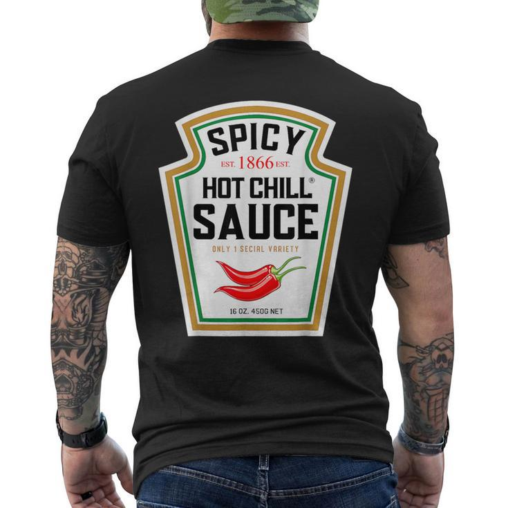 Hot Chili Sauce Easy Diy Matching Halloween Costume Matching Men's T-shirt Back Print