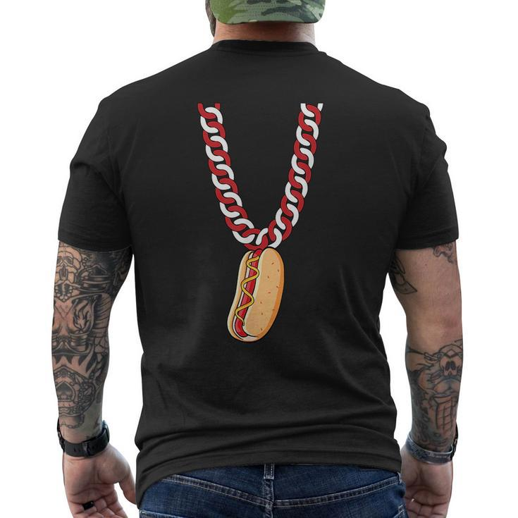 Hot Dog 4Th Of July Funny Necklace Patriotic Food Lover  Patriotic Funny Gifts Mens Back Print T-shirt