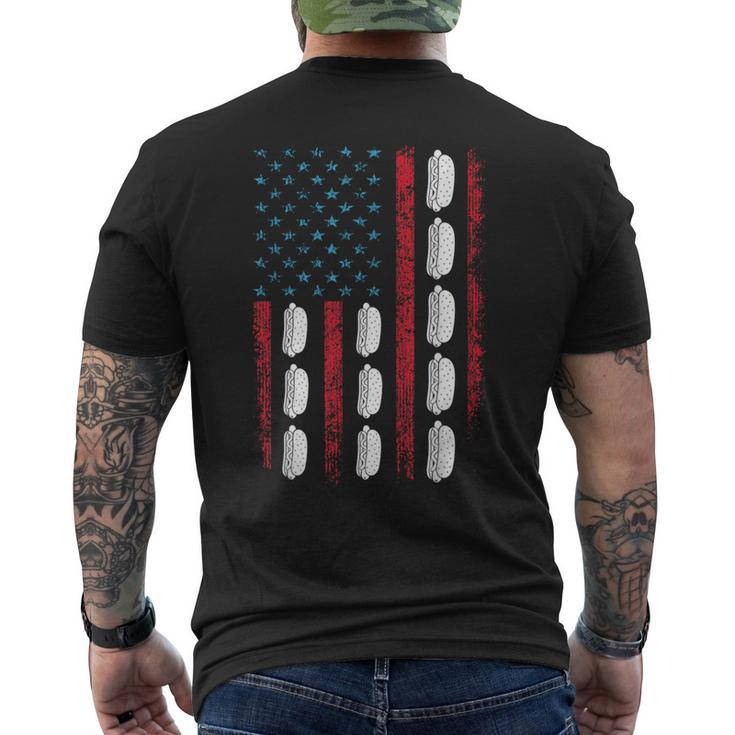 Hot Dog American Flag July 4Th Patriotic Summer Bbq Funny  Patriotic Funny Gifts Mens Back Print T-shirt