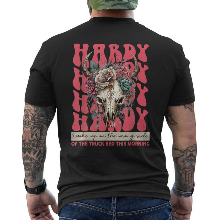 Humor Hardy I Woke Up On The Wrong Side Of The Truck Bed Men's T-shirt Back Print
