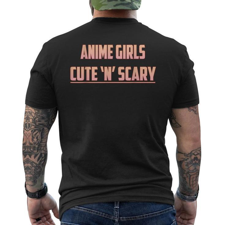 Humorous Anime Girls N Scary Funny Idea  Mens Back Print T-shirt