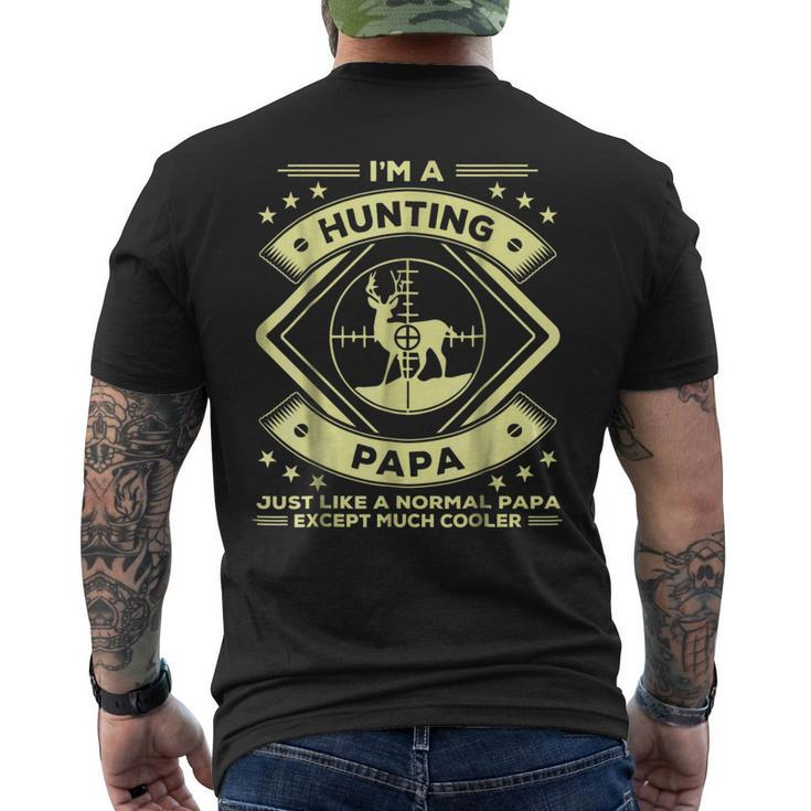 Hunting Papa Hunter Father Men's Back Print T-shirt