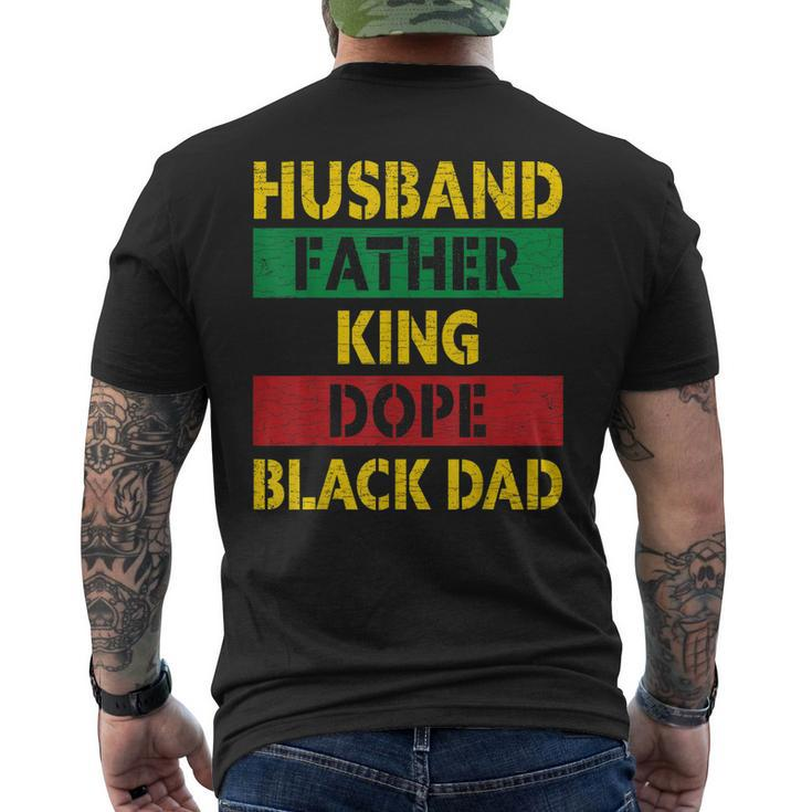 Husband Father King Dope Black Dad Men's Back Print T-shirt