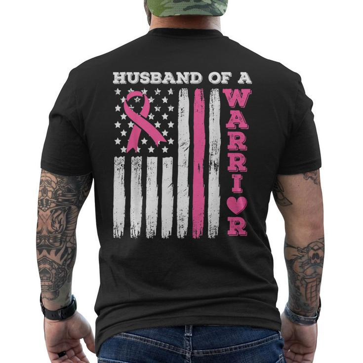 Husband Of A Warrior Breast Cancer Awareness Men's T-shirt Back Print