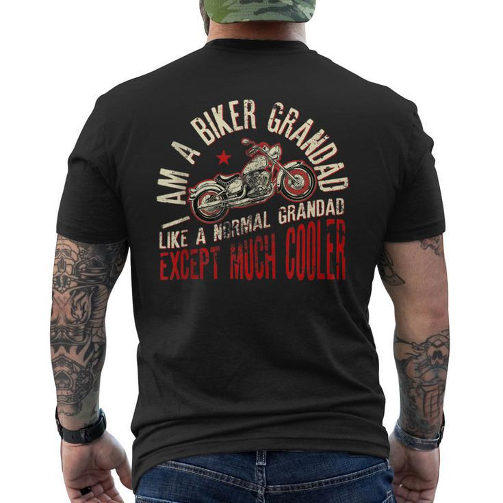 I Am A Biker Grandad Funny Quote For Grandpa Motorbikes  Mens Back Print T-shirt