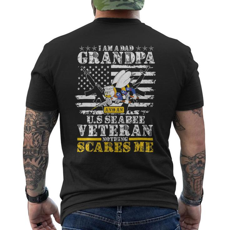 I Am A Dad Grandpa And An US Seabee Veteran 389 Mens Back Print T-shirt