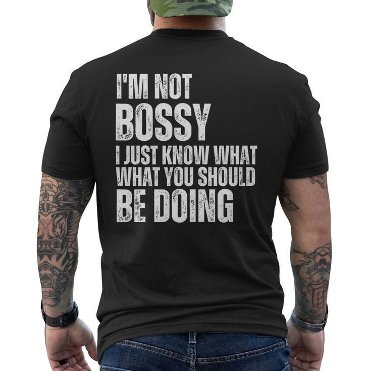 I Am Not Bossy I Just Know What You Should Be Doing Retro   Mens Back Print T-shirt