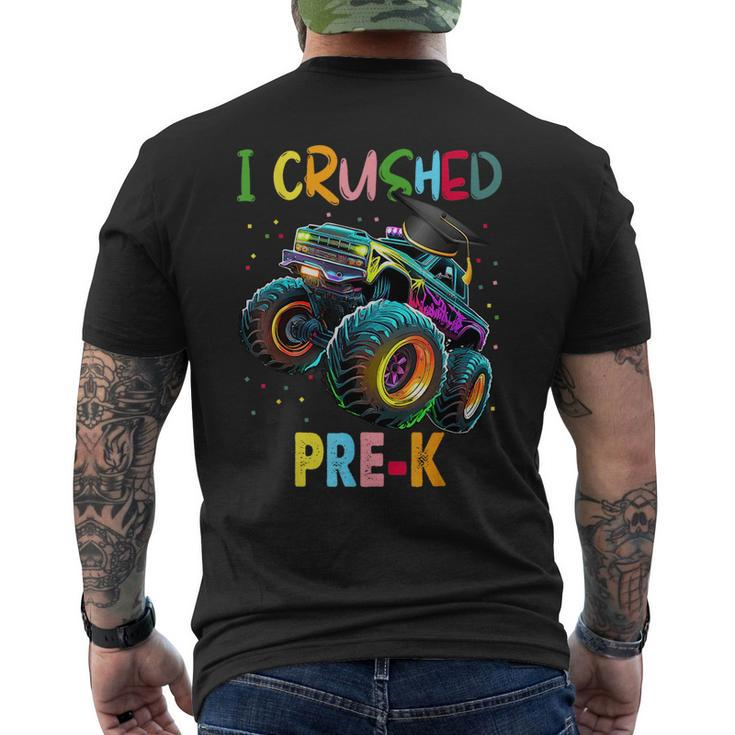I Crushed Pre-K Monster Truck Graduation  Boys  Mens Back Print T-shirt