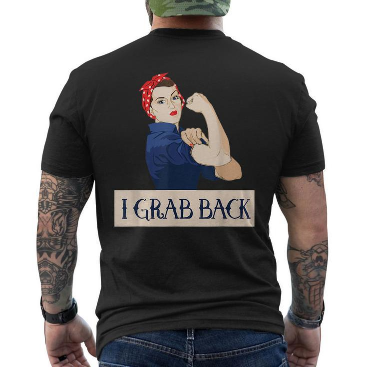 I Grab Back  Funny Rosie Riveter Mens Back Print T-shirt