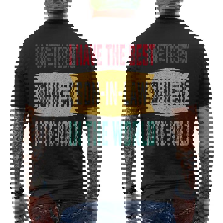 I Have The Best Son-In-Law In The World Fathers Day Vintage Mens Back Print  T-shirt | Mazezy