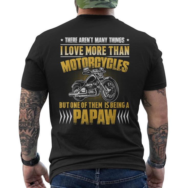 I Love More Than Motorcycles Is Being A Papaw  Mens Back Print T-shirt