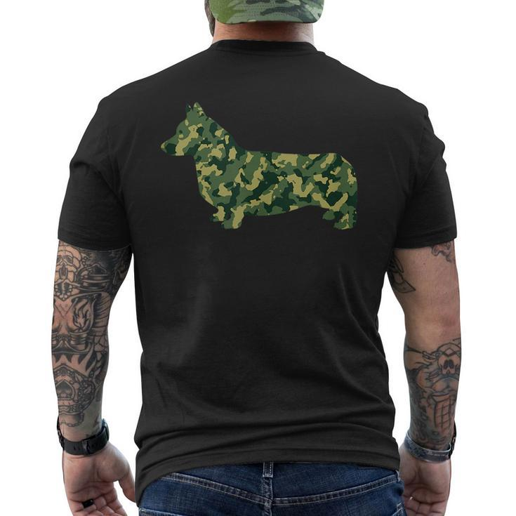 I Love My Corgi Dog Camouflage Gift  Mens Back Print T-shirt