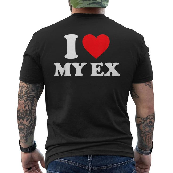 I Love My Ex  I Heart My Ex  Mens Back Print T-shirt