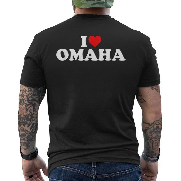 I Love Omaha - Heart  Mens Back Print T-shirt
