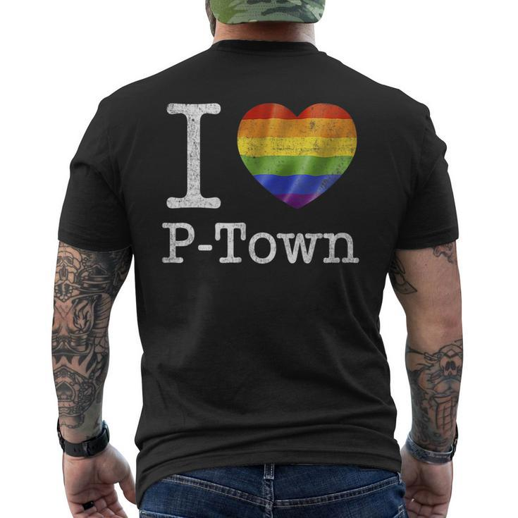 I Love P-Town  - Provincetown Ma Gay Pride Lgbt  Mens Back Print T-shirt