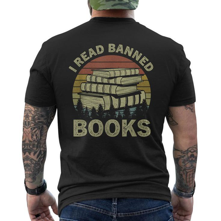 I Read Banned Books Lovers Vintage Funny Book Readers Mens Back Print T-shirt