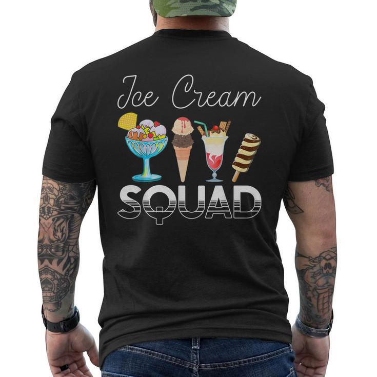 Ice Cream Squad Quotes Ice Cream Cone Lovers Men's Back Print T-shirt
