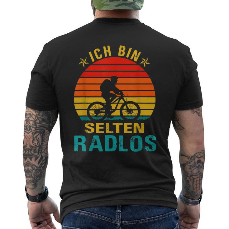 Ich Bin Selten Radlos Lustiges Fahrradfahrer Fahrrad Rad  Mens Back Print T-shirt
