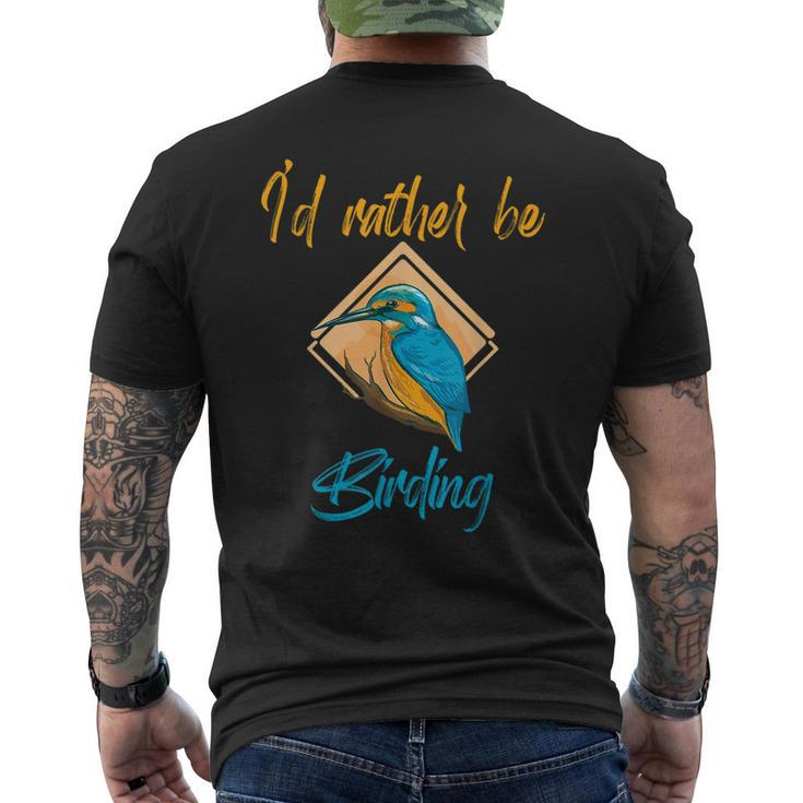 Id Rather Be Birding Birdwatching Wildlife Observation Bird  Wildlife Gifts Mens Back Print T-shirt