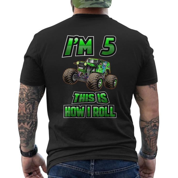 Im 5 This Is How I Roll 5 Years Old 5Th Birthday Mens Back Print T-shirt