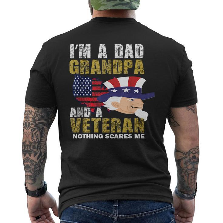 Im A Dad Grandpa And Veteran Fathers Day Mens Back Print T-shirt