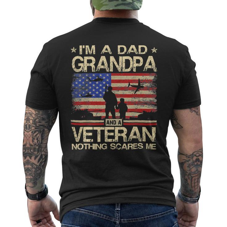 Im A Dad Grandpa Veteran Fathers Day 222 Mens Back Print T-shirt