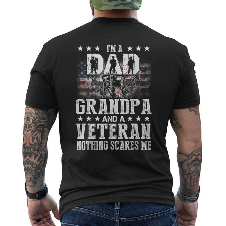 Im A Dad Grandpa Veteran Funny Grandpa Fathers Day  Mens Back Print T-shirt