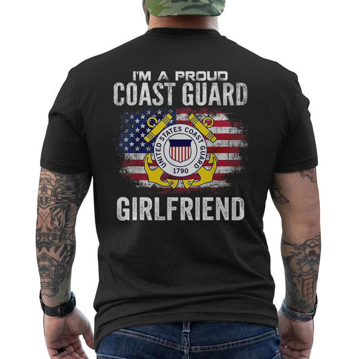 Im A Proud Coast Guard Girlfriend With American Flag Gift Mens Back Print T-shirt