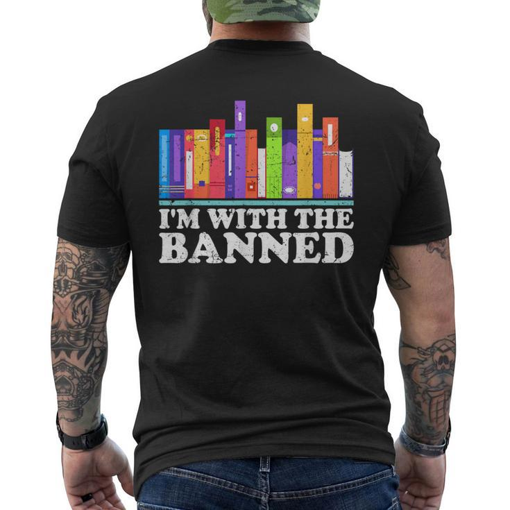 I'm With The Banned Books I Read Banned Books Lovers Library Men's T-shirt Back Print