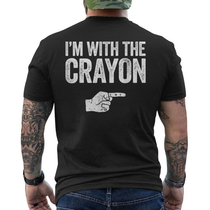I'm With The Crayon Matching Crayon Costume Men's T-shirt Back Print