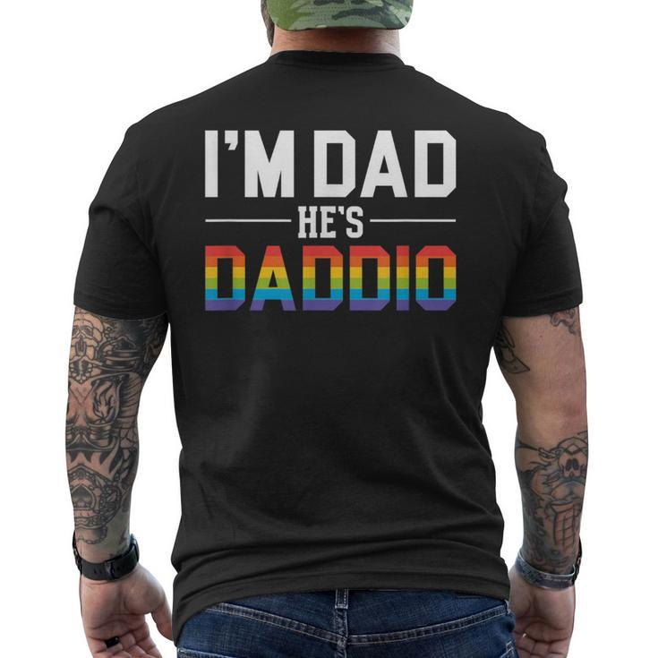 Im Dad Hes Daddio Lgbt Pride & Gay Pride Parade  Mens Back Print T-shirt