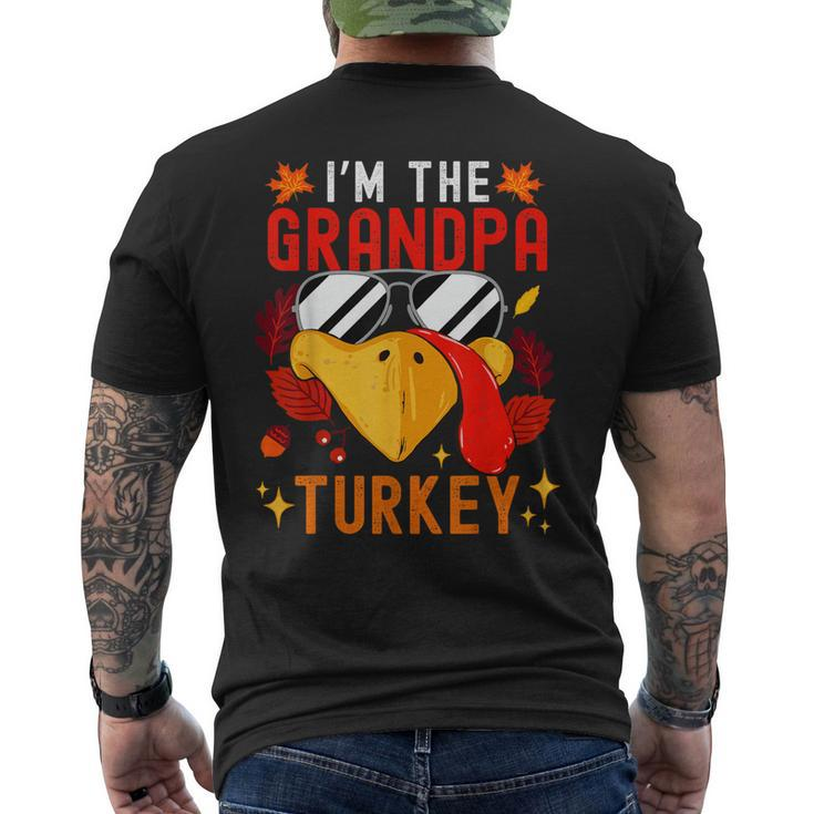 I'm The Grandpa Turkey Matching Family Autumn Thanksgiving Men's T-shirt Back Print