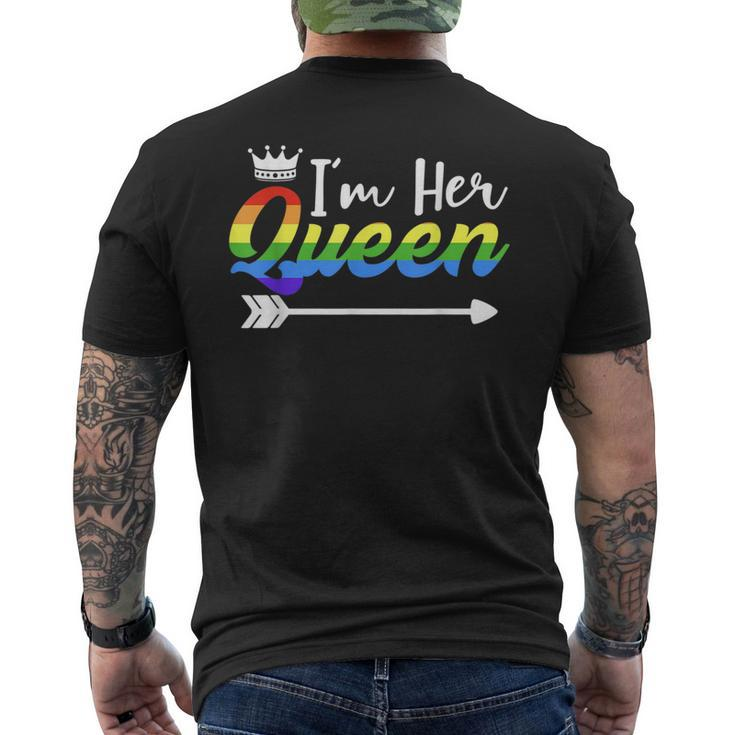 Im Her Queen Gay Girlfriend Outfit Matching Lesbian Couple  Mens Back Print T-shirt