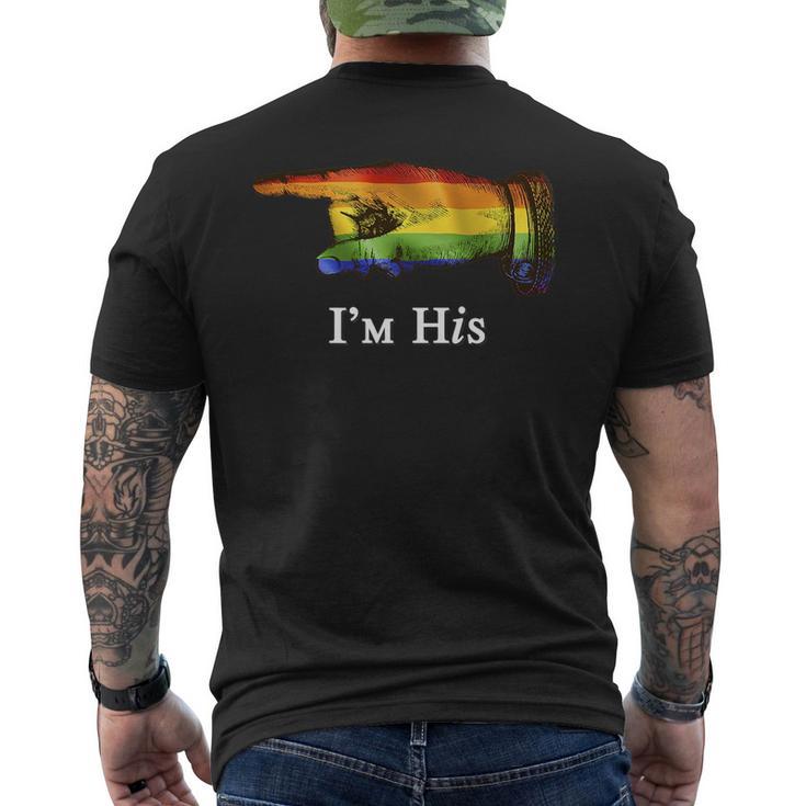 Im His Gay Couple - Hes Mine Matching Mens Back Print T-shirt | Mazezy