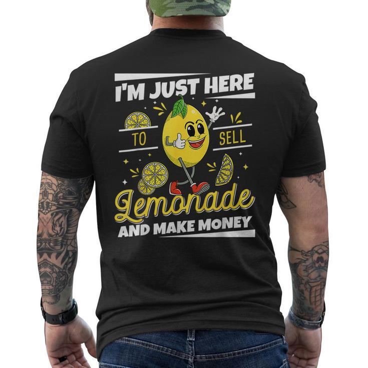 Im Just Here To Sell Lemonade Stand Boss Funny Lemon Juice  Mens Back Print T-shirt