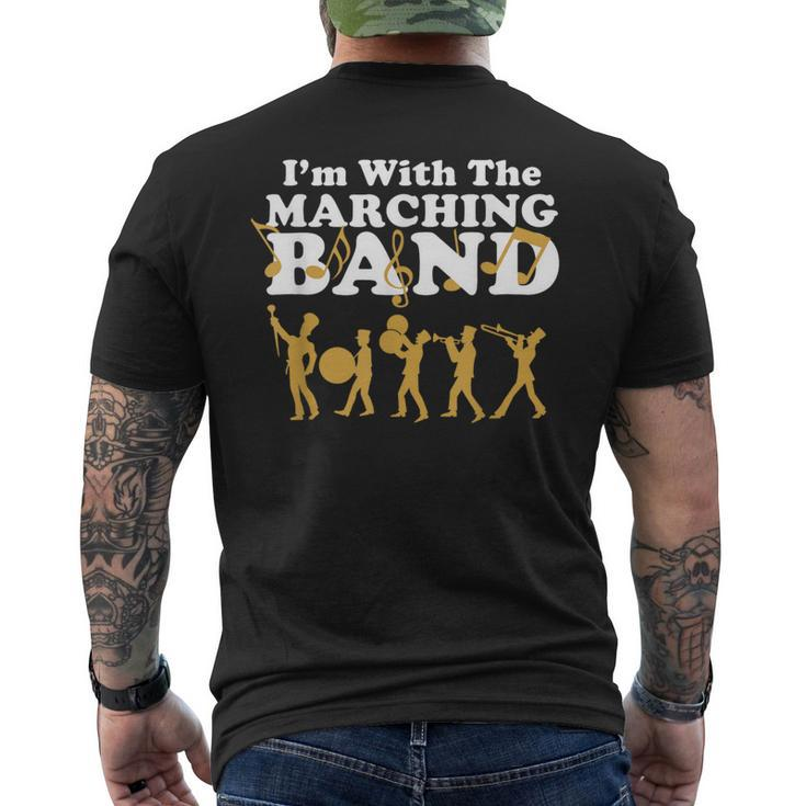 I'm With The Marching Band Musician Parade Men's T-shirt Back Print