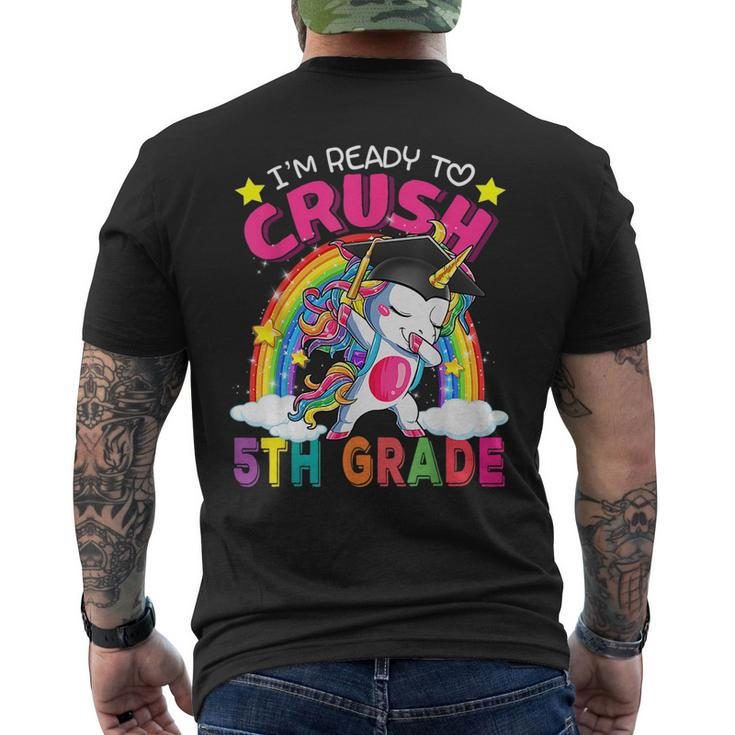 Im Ready To Crush 5Th Grade Unicorn Back To School Girls Mens Back Print T-shirt