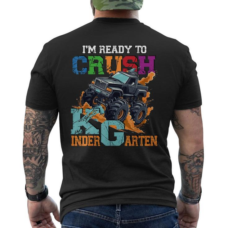 Im Ready To Crush Kindergarten Monster Truck Dinosaur Boys Mens Back Print T-shirt