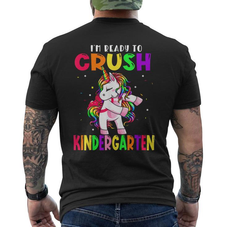 Im Ready To Crush Kindergarten Unicorn Back To School Unicorn Funny Gifts Mens Back Print T-shirt