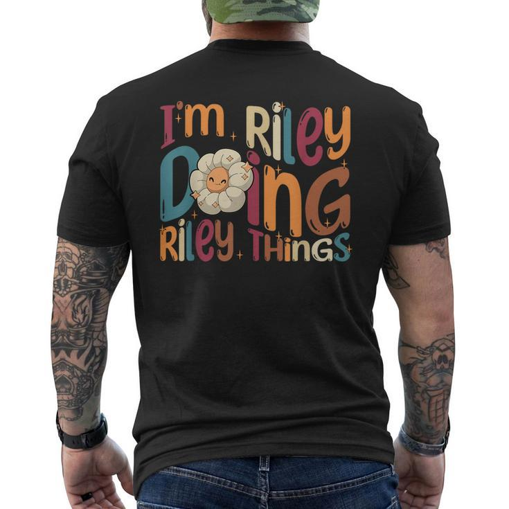 Im Riley Doing Riley Things Funny Groovy Retro Riley Mens Back Print T-shirt