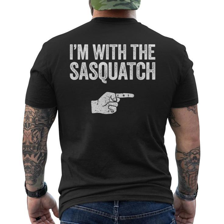 I'm With The Sasquatch Matching Sasquatch Men's T-shirt Back Print