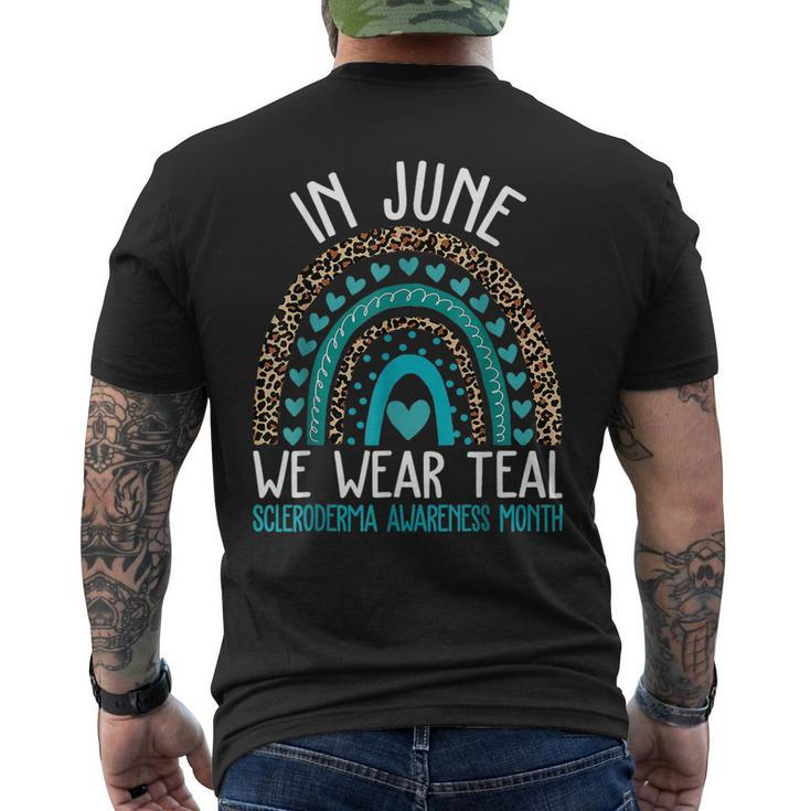 In June We Wear Teal Cool Scleroderma Awareness Month  Mens Back Print T-shirt