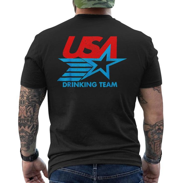 Independence Day T Usa Drinking Team 4Th Of July Men's Back Print T-shirt
