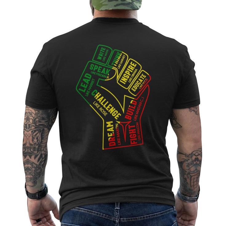 Inspiring Leaders Power Fist Hand Junenth Pride 2024  Mens Back Print T-shirt
